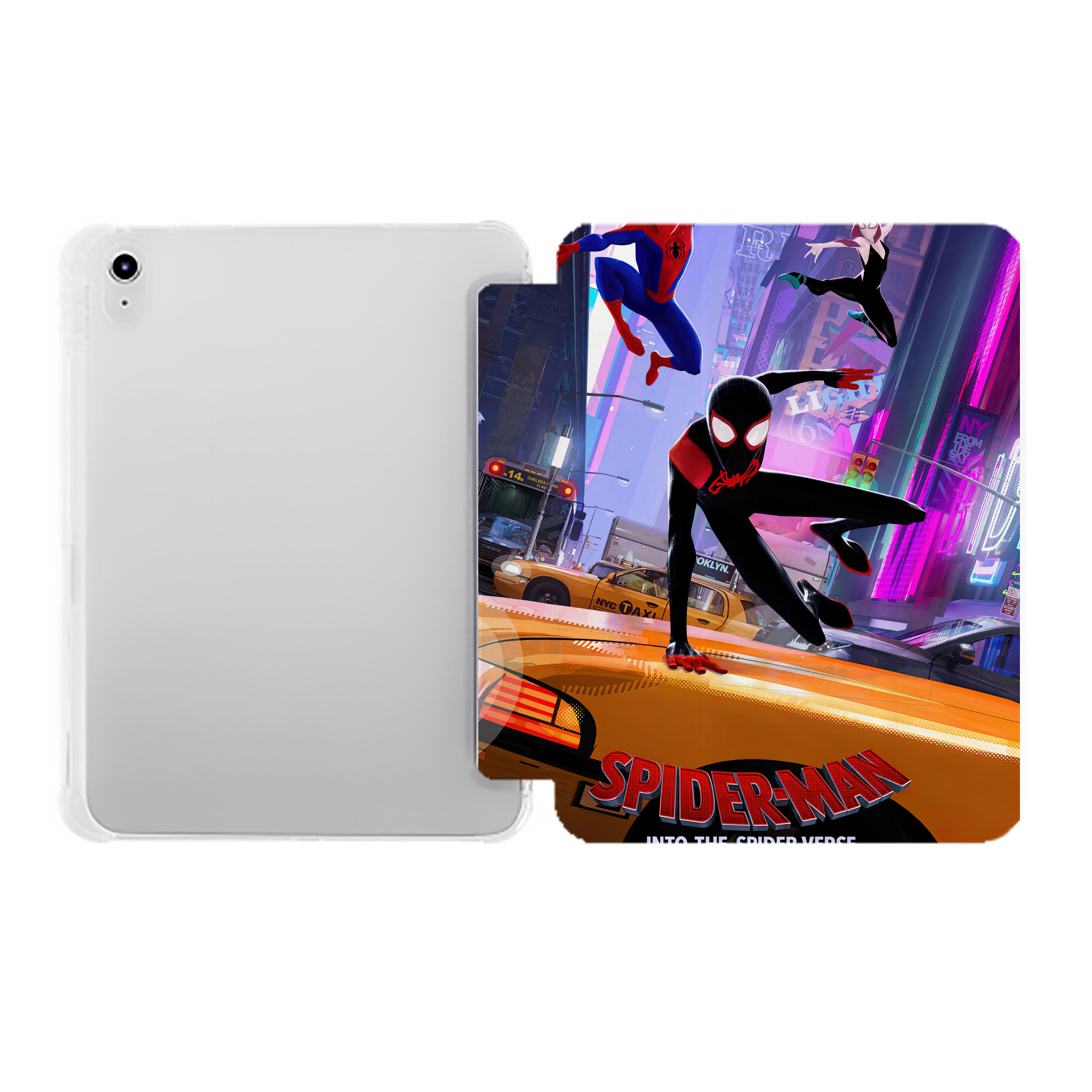 （画像用） Spider Man スパイダーマン IPad ケース ペン収納付き 三つ折りスタンド PUレザー×シリコン 対応機種9.5/10.5/10.9インチ
